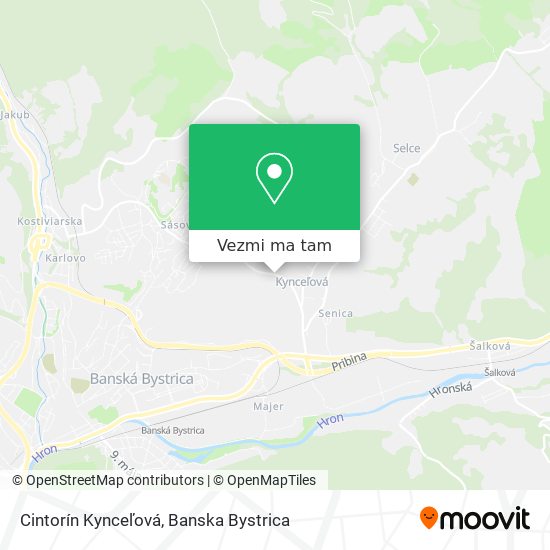 Cintorín Kynceľová mapa