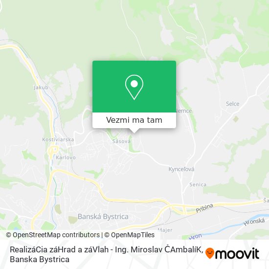 RealizáCia záHrad a záVlah - Ing. Miroslav ČAmbalíK mapa