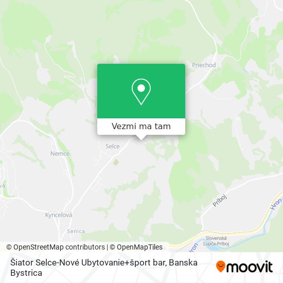 Šiator Selce-Nové Ubytovanie+šport bar mapa