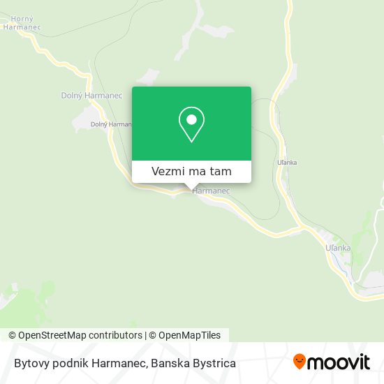 Bytovy podnik Harmanec mapa