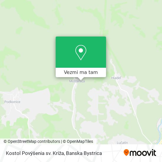 Kostol Povýšenia sv. Kríža mapa