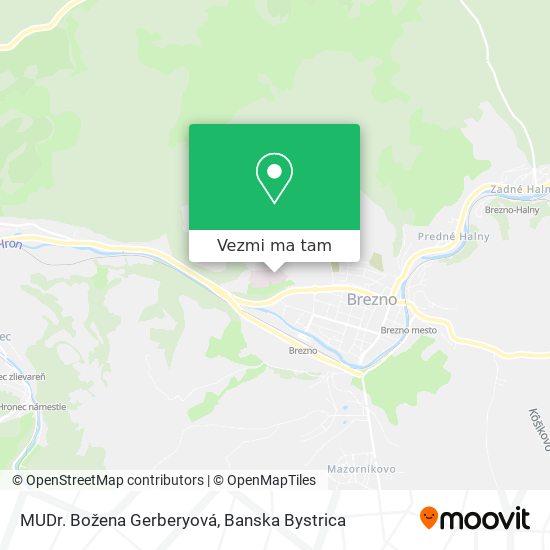 MUDr. Božena Gerberyová mapa