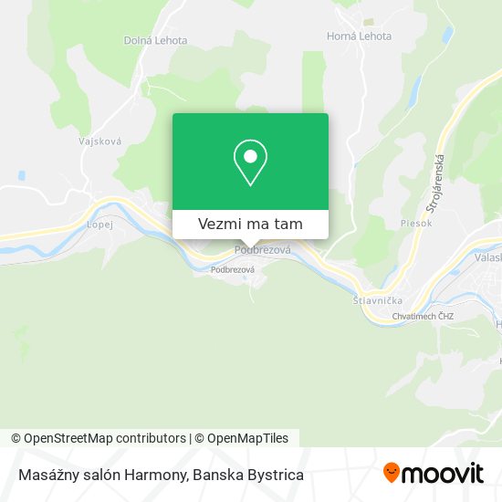 Masážny salón Harmony mapa