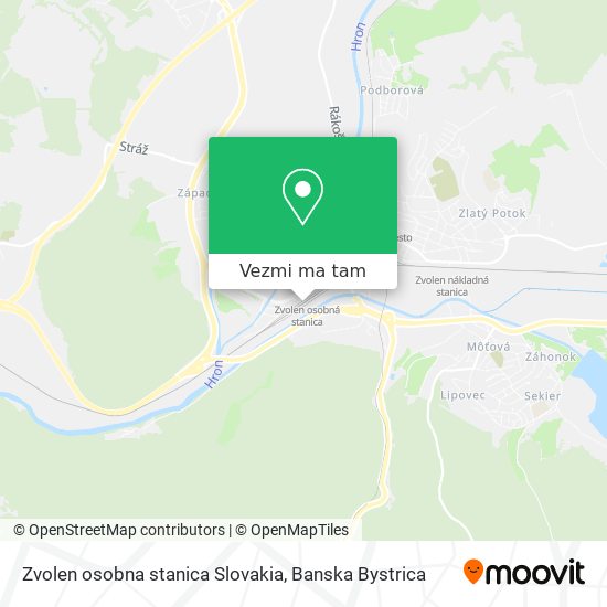 Zvolen osobna stanica Slovakia mapa