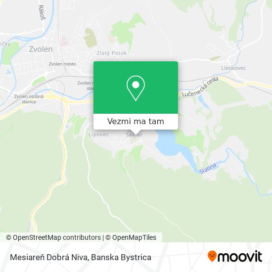 Mesiareň Dobrá Niva mapa