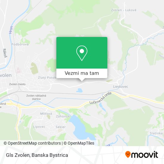 Gls Zvolen mapa