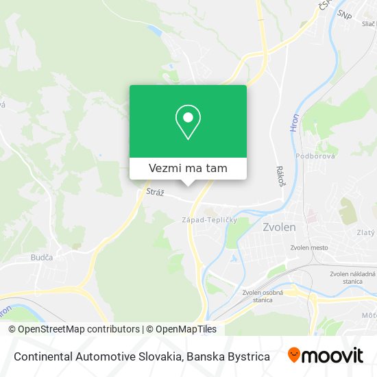 Continental Automotive Slovakia mapa