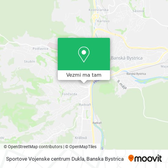 Sportove Vojenske centrum Dukla mapa