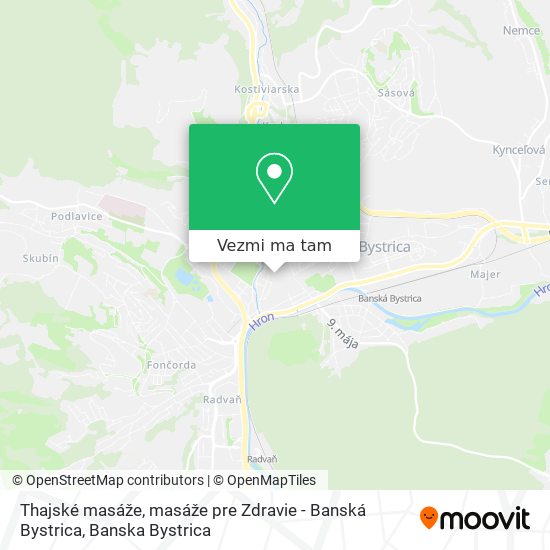 Thajské masáže, masáže pre Zdravie - Banská Bystrica mapa