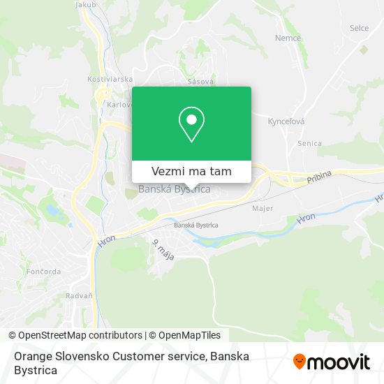 Orange Slovensko Customer service mapa