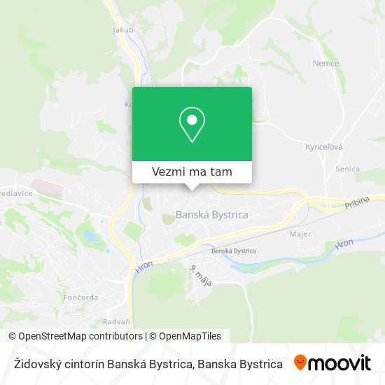 Židovský cintorín Banská Bystrica mapa