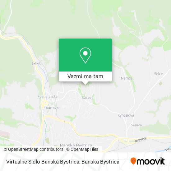 Virtuálne Sídlo Banská Bystrica mapa