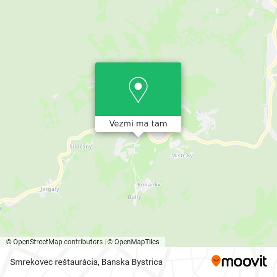 Smrekovec reštaurácia mapa