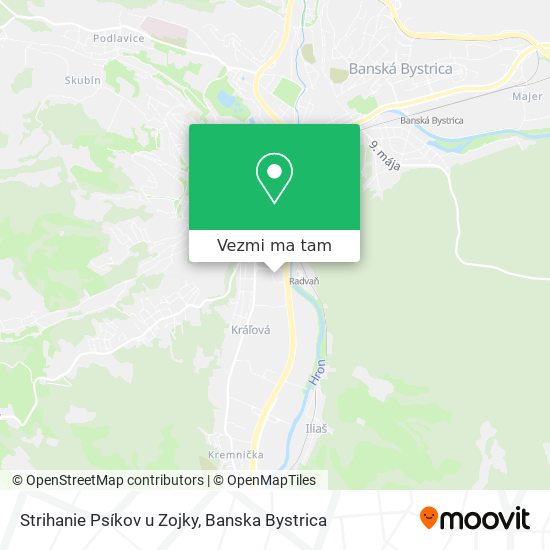 Strihanie Psíkov u Zojky mapa