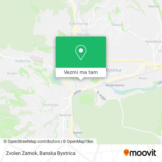 Zvolen Zamok mapa