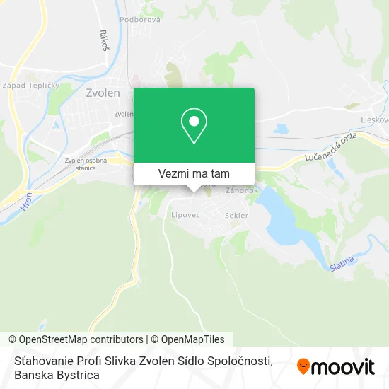 Sťahovanie Profi Slivka Zvolen Sídlo Spoločnosti mapa