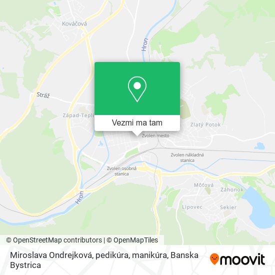 Miroslava Ondrejková, pedikúra, manikúra mapa