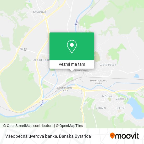 Všeobecná úverová banka mapa