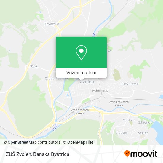 ZUŠ Zvolen mapa