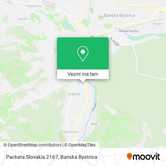 Packeta Slovakia 2167 mapa