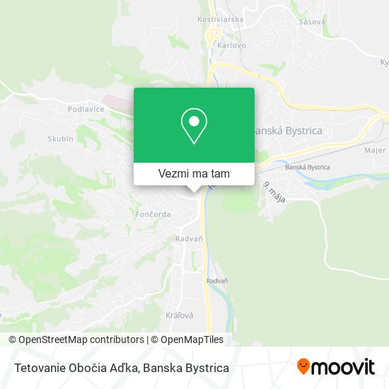 Tetovanie Obočia Aďka mapa