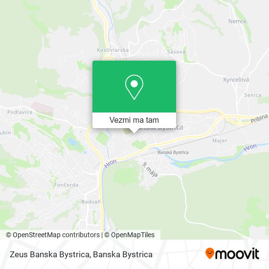 Zeus Banska Bystrica mapa