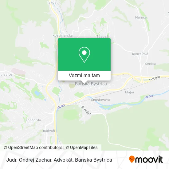 Judr. Ondrej Zachar, Advokát mapa