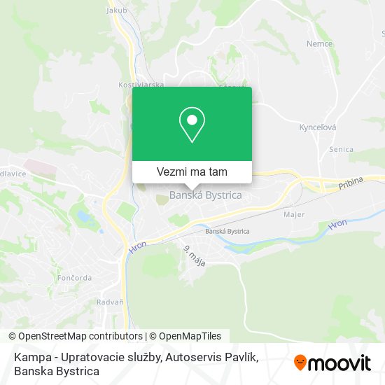 Kampa - Upratovacie služby, Autoservis Pavlík mapa