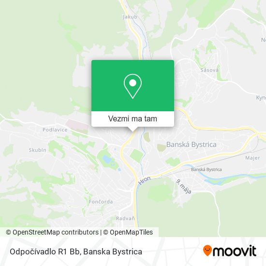 Odpočívadlo R1 Bb mapa