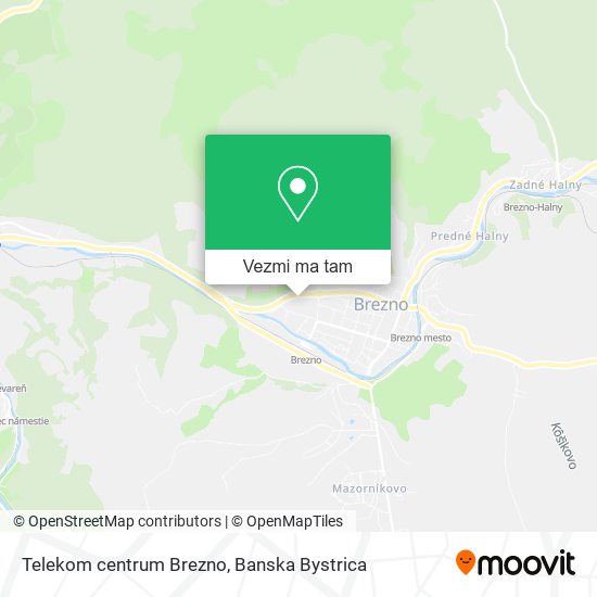Telekom centrum Brezno mapa
