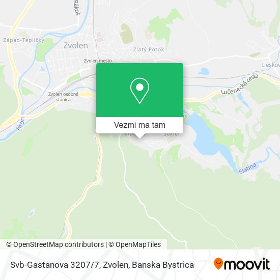 Svb-Gastanova 3207/7, Zvolen mapa