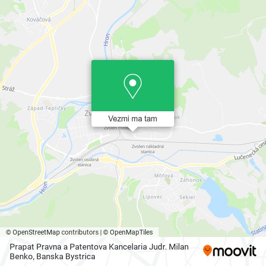 Prapat Pravna a Patentova Kancelaria Judr. Milan Benko mapa