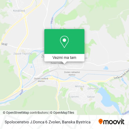 Spolocenstvo J.Donca 6 Zvolen mapa