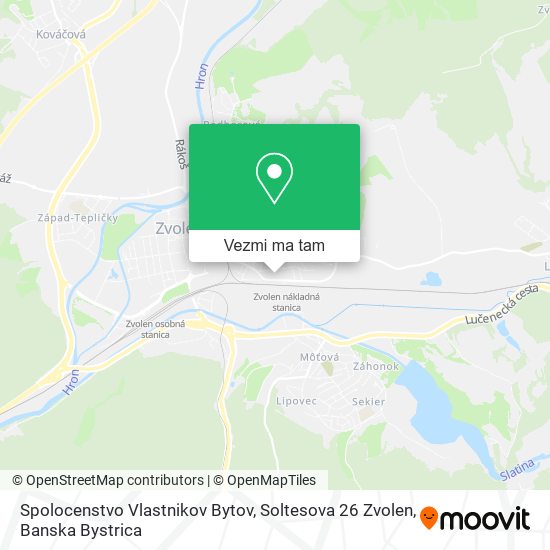 Spolocenstvo Vlastnikov Bytov, Soltesova 26 Zvolen mapa