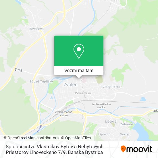 Spolocenstvo Vlastnikov Bytov a Nebytovych Priestorov Lihoveckeho 7 / 9 mapa