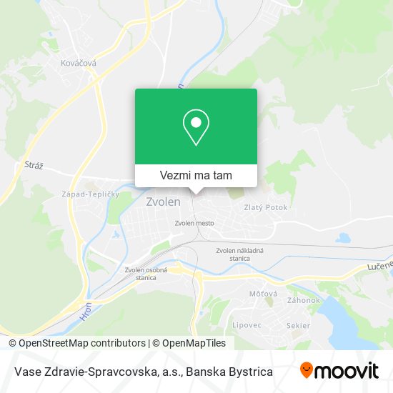 Vase Zdravie-Spravcovska, a.s. mapa