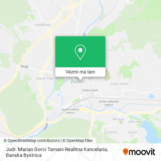 Judr. Marian Gorci Tamani-Realitna Kancelaria mapa