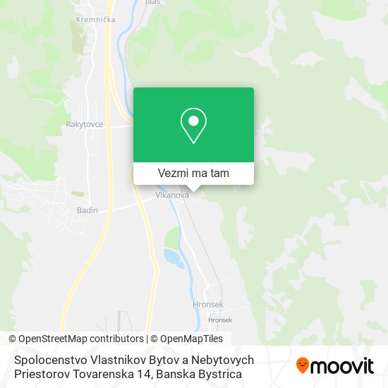 Spolocenstvo Vlastnikov Bytov a Nebytovych Priestorov Tovarenska 14 mapa