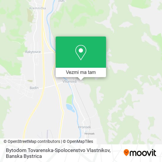 Bytodom Tovarenska-Spolocenstvo Vlastnikov mapa