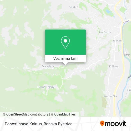 Pohostinstvo Kaktus mapa