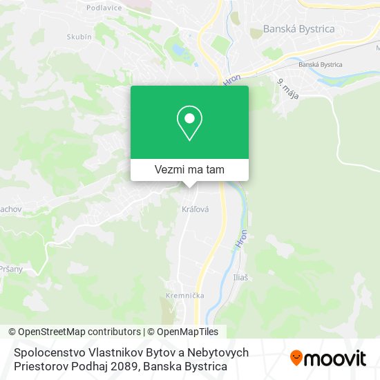 Spolocenstvo Vlastnikov Bytov a Nebytovych Priestorov Podhaj 2089 mapa