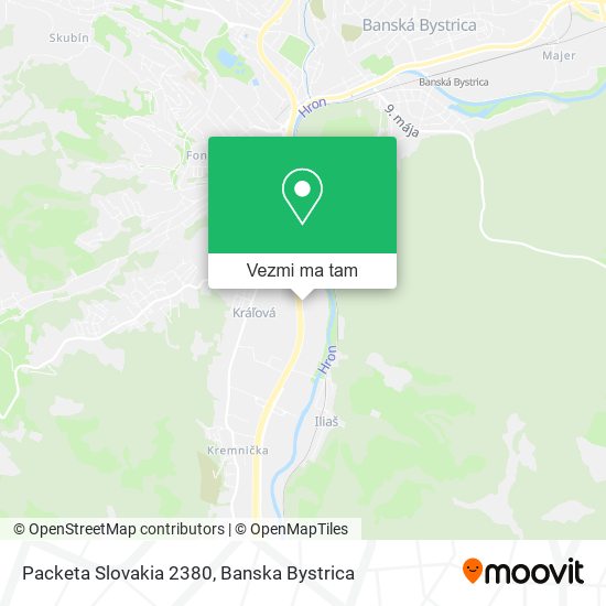 Packeta Slovakia 2380 mapa