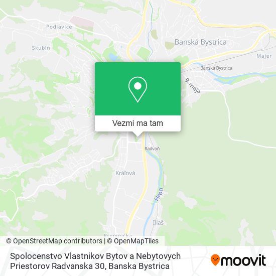 Spolocenstvo Vlastnikov Bytov a Nebytovych Priestorov Radvanska 30 mapa