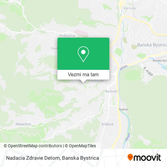 Nadacia Zdravie Detom mapa