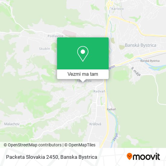 Packeta Slovakia 2450 mapa