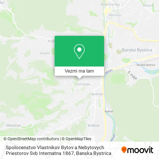 Spolocenstvo Vlastnikov Bytov a Nebytovych Priestorov Svb Internatna 1867 mapa