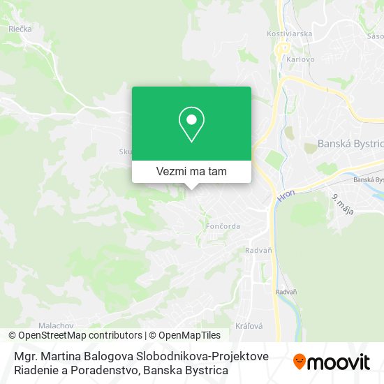 Mgr. Martina Balogova Slobodnikova-Projektove Riadenie a Poradenstvo mapa