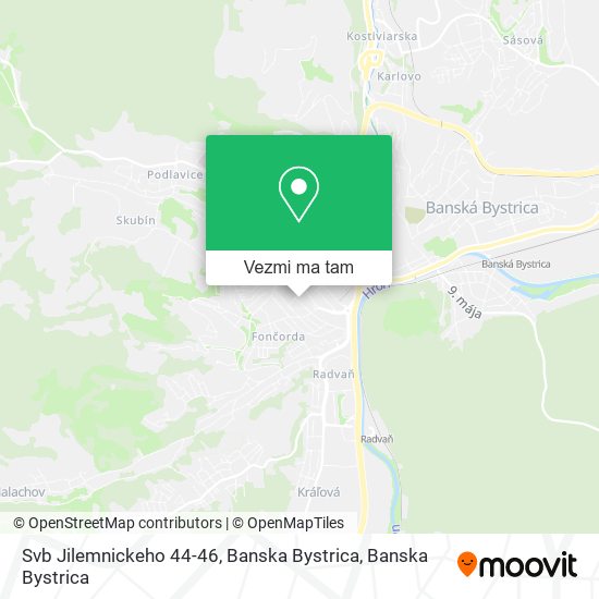 Svb Jilemnickeho 44-46, Banska Bystrica mapa