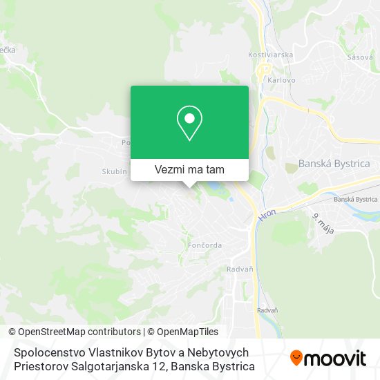 Spolocenstvo Vlastnikov Bytov a Nebytovych Priestorov Salgotarjanska 12 mapa