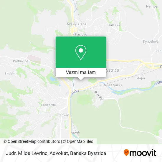 Judr. Milos Levrinc, Advokat mapa